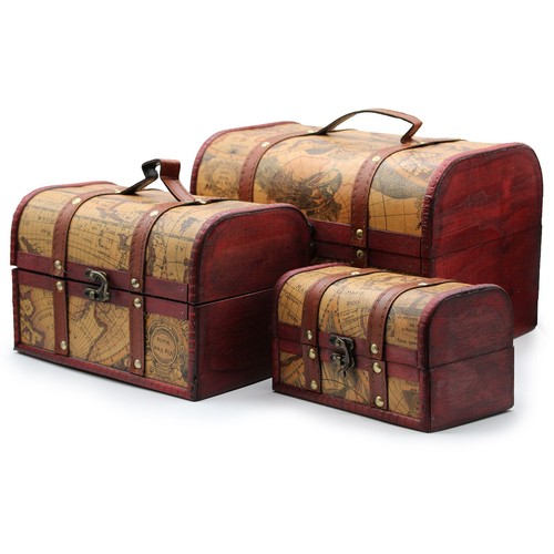 Old map chest - chest, set