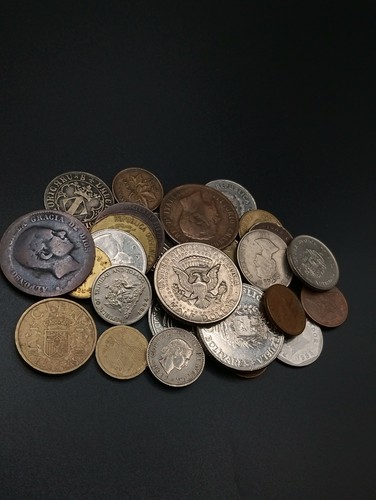 Mixed world coins lot old - coins, #1