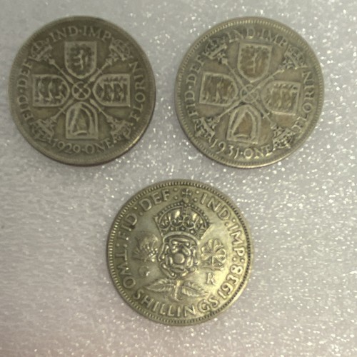 Silver one florin two - uk,
