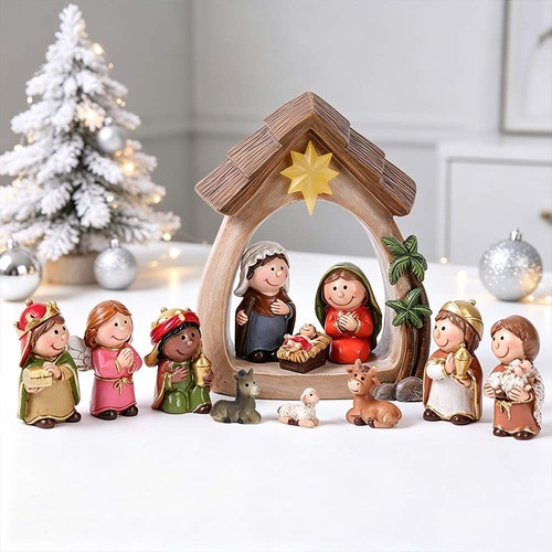 12pcs nativity set - nativity, up