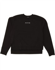 7 FOR ALL MANKIND Womens Oversized Sweatshirt Jumper UK 6 XS Black Cotton CN09