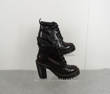 Dr Martens Averil Leather Heeled Ankle Boor in Cherry Red Size UK 5