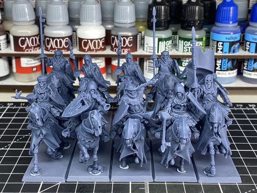 Skeleton knights with command - with,