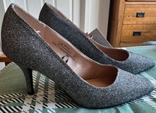 silver heeled shoes 6.5 F&F