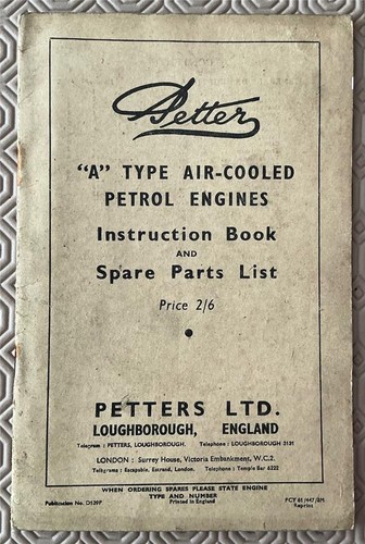 Petter type air cooled - 'a',