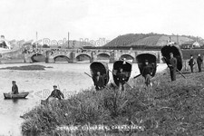 gdd-12 Social History, Coracle Fishermen at Carmarthen, Wales 1933. Photo