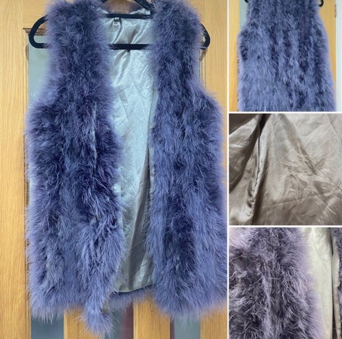 Grey marabou feather gillet - marabou,