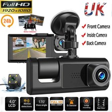 3 Lens Car Dash Cam With Front