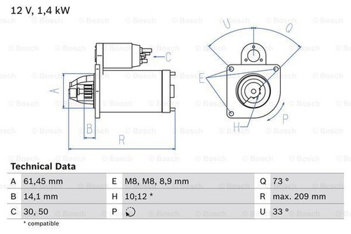 Rtg starter motor fits ford - starter,