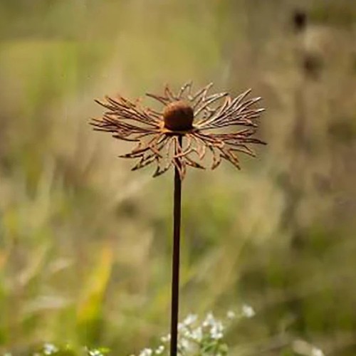 Rustic metal bluebonnet garden - metal,