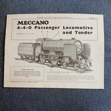 Vintage Meccano set 10 instruction leaflets in damaged folder