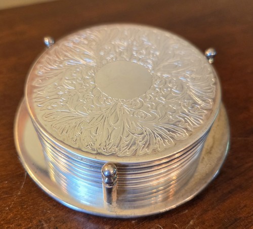 Vintage silver plated coaster - vintage,