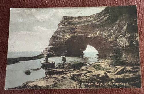 Antique postcard ladram bay - postcard,