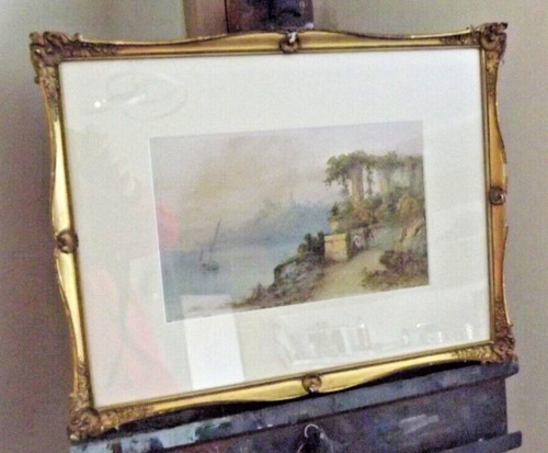 19thc antique watercolour - 19thc,