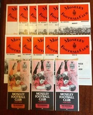 Moseley Rugby Programmes 1972 - 2017