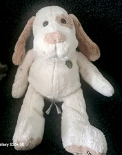 Harrods My First Puppy Dog Cream & Beige Plush Soft Toy Comforter 36cm