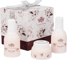 4 Piece Elegant Ladies Fashion Rose Body & Bath Box Gift Set Includes Shower Gel