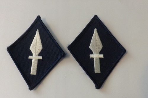Two military cloth badges - military,