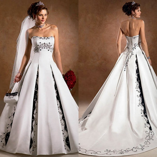 Victorian satin wedding - satin,
