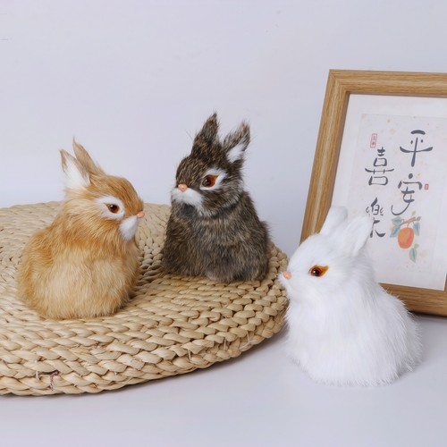 4pcs realistic plush rabbit - 4pcs,