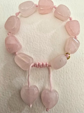 LOLA ROSE BEAUTIFUL PINK ROSE QUARTZ GEMSTONE BRACELET - NWOT