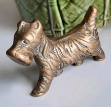 Vintage Solid Brass Dog