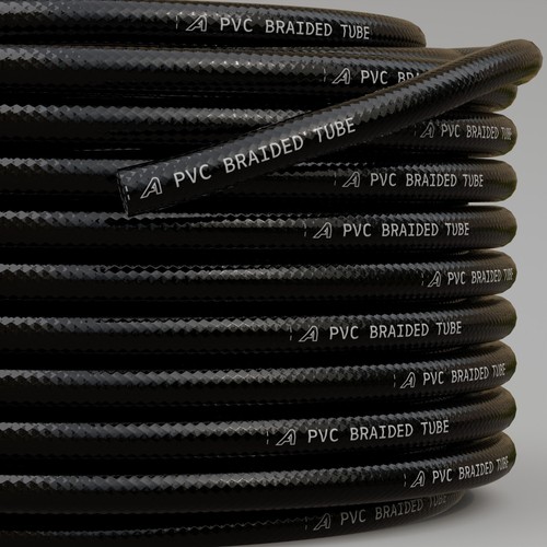 Pvc black braided reinforced - pvc,