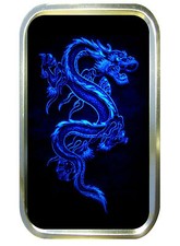 Blue Dragon 1oz Gold Tobacco Tin, Smoking Tin, empty storage tin