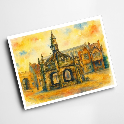 Print malmesbury market - -,