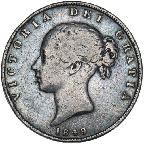 1849 halfcrown victoria - halfcrown,