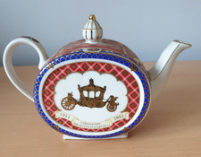 Rare Vintage Sadler Queen Elizabeth II Coronation Teapot 1953-2003