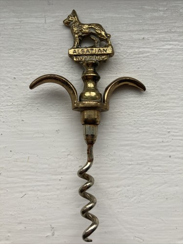 Antique corkscrew brass - corkscrew,