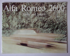 ALFA ROMEO 2600 SPRINT & SALOON orig 1965 UK Mkt Full 24pp Sales Brochure