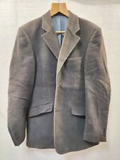 DEBENHAMS Jeff Banks Size 40R Cotton Blend Striped Lined Jacket Blazer