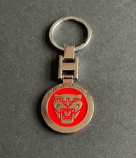 Jaguar Keyring. Growler. all Metal. Double-sided. Red. Brand New.