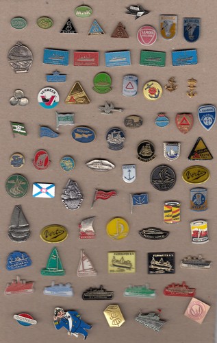 Vintage boat ship pin badges - vintage,