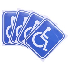 4 Pcs Wheelchair Access Sign