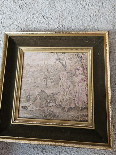 Framed tapestry vintage - vintage, item