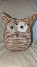 Wicker Owl Basket Storage Box