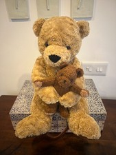 Vintage (Pre-2009) Mothercare Mama Teddy Bear with Baby Bear Cub - 15"