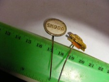 Lot of 2 SKODA Car Very Old ENAMEL  Badges,probably.1960s.