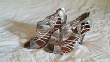 Jonathan Kelsey - Silver Strappy Stilettos - Size 5 - Worn Once - Ex Condition