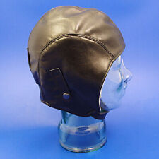 Leather motoring flying helmet
