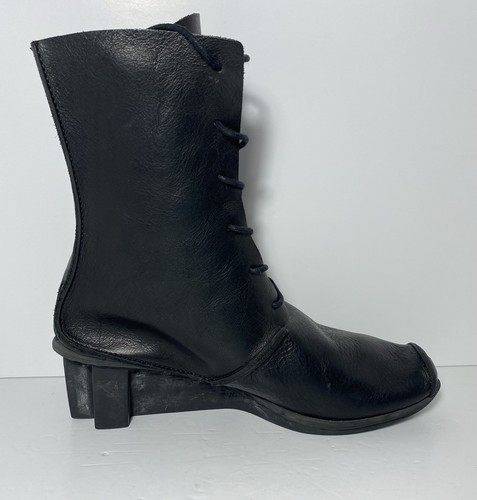 Trippen black leather lace - leather, up