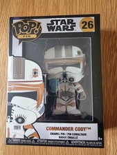 Funko POP #26 Star Wars Commander Cody Collectible 4" Enamel Pin Badge Sealed