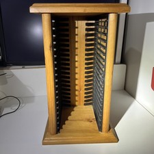 Vintage Solid Pine Wood CD Storage Rack - Holds 20 CDs - stunning example 