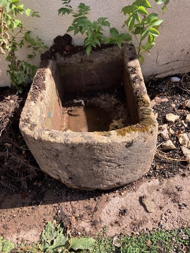 Stone trough planter - stone,