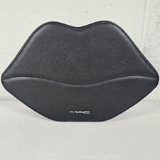 MAC Make Up Cosmetic Case Lips Leather Zip