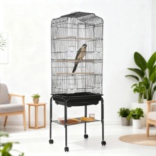 Large Bird Cages Parrot Cage rolling Wide Flight Cage for Budgie Parakeet Kjbgaj