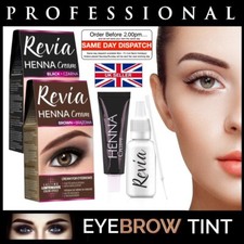 HENNA EYEBROW EYELASH BROW TINT Long Lasting Full Kit Dye Set Cream Brown Black